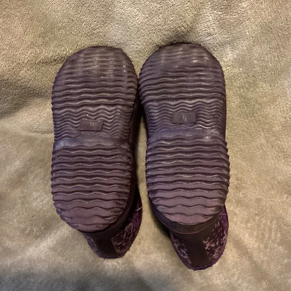 Toddler Girl Cat & Jack Purple Rain Boots Size 7 8 Stars & Hearts Camp